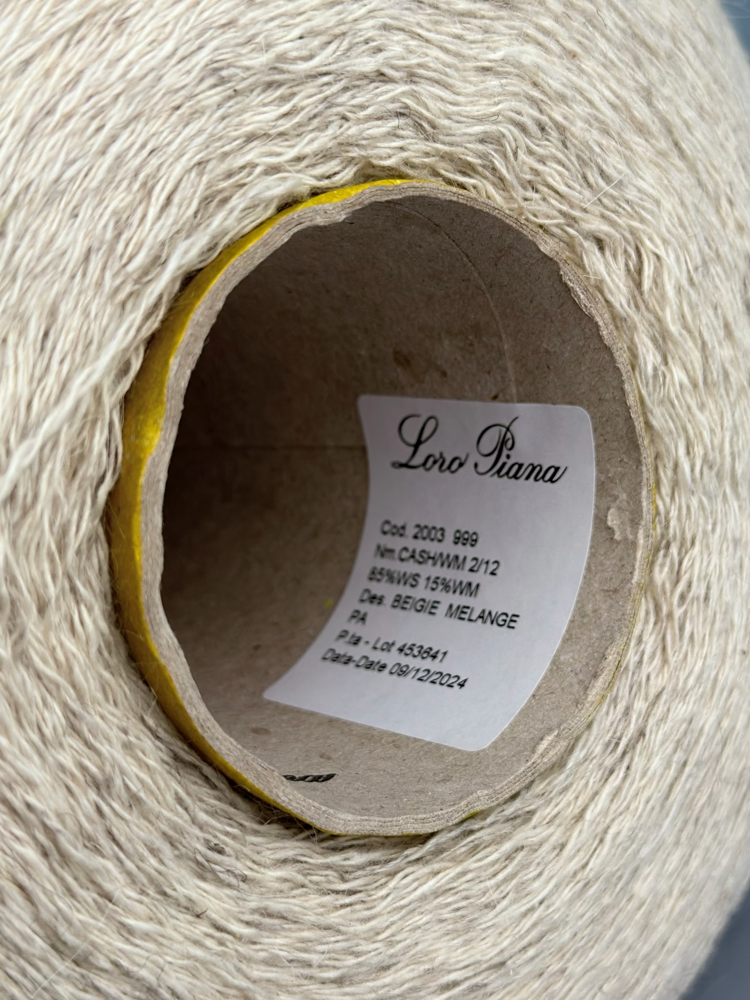 Loro Piana CashWM Nm 2/12 – Kaschmir & Kid Mohair Garn col. Naturale Mélange foto 4